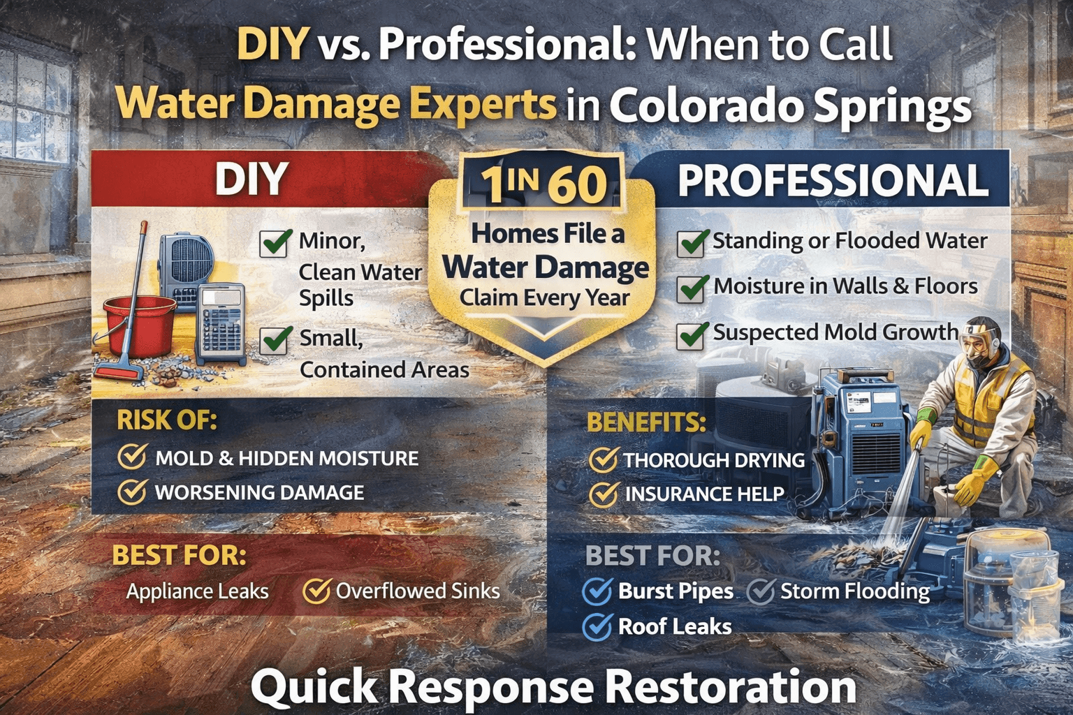 When to Call a Professional Water Damage Team vs. Attempt DIY Cleanup